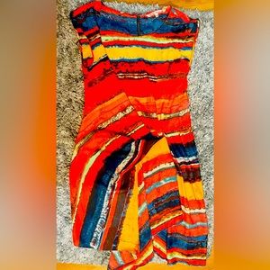 Rachel Roy multicolored summer dress. Size L with chiffon material.